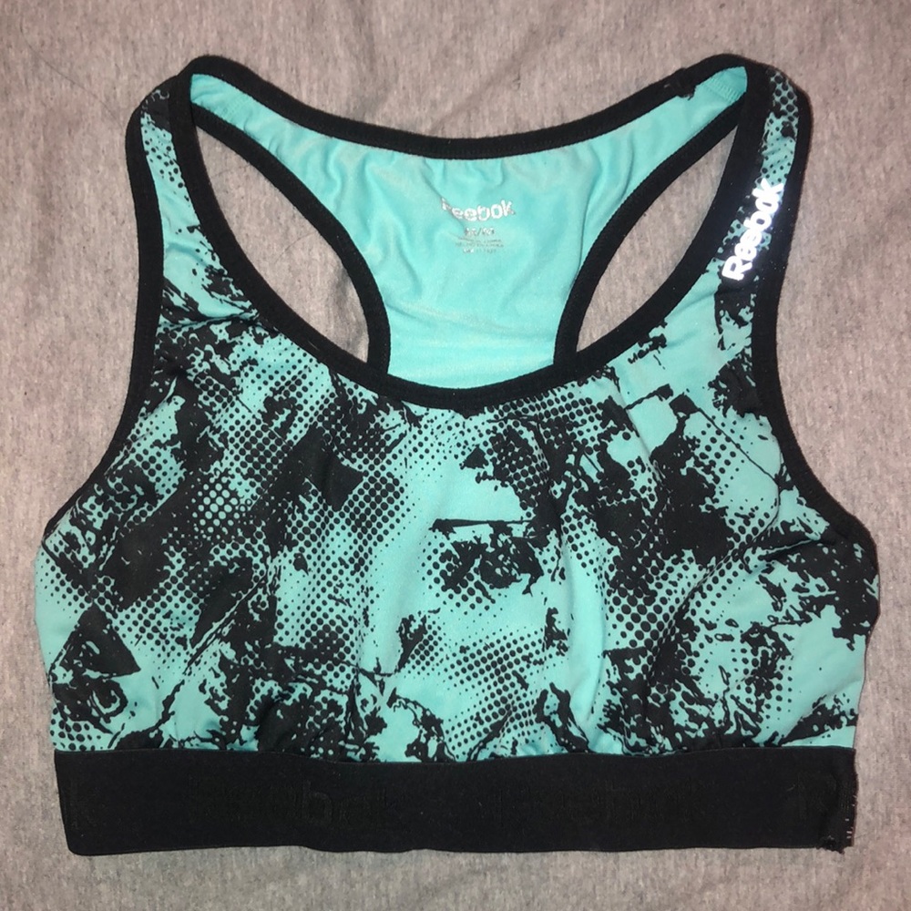 Medium REEBOK Teal and Black Sprts Bra